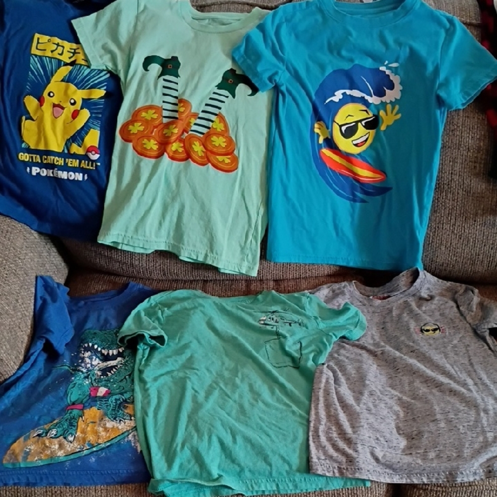 Cat & Jack Kids Tees - Blue, Green, Gray